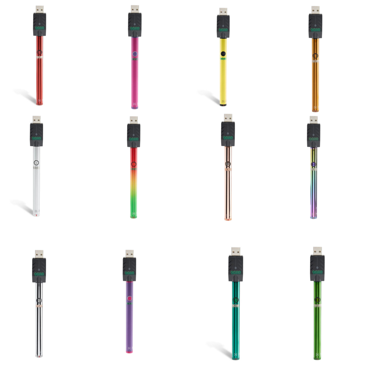  Ooze Slim Twist Vape Pen 2.0 Battery 510 Thread Vaporizer + USB Charger | Assorted Colors