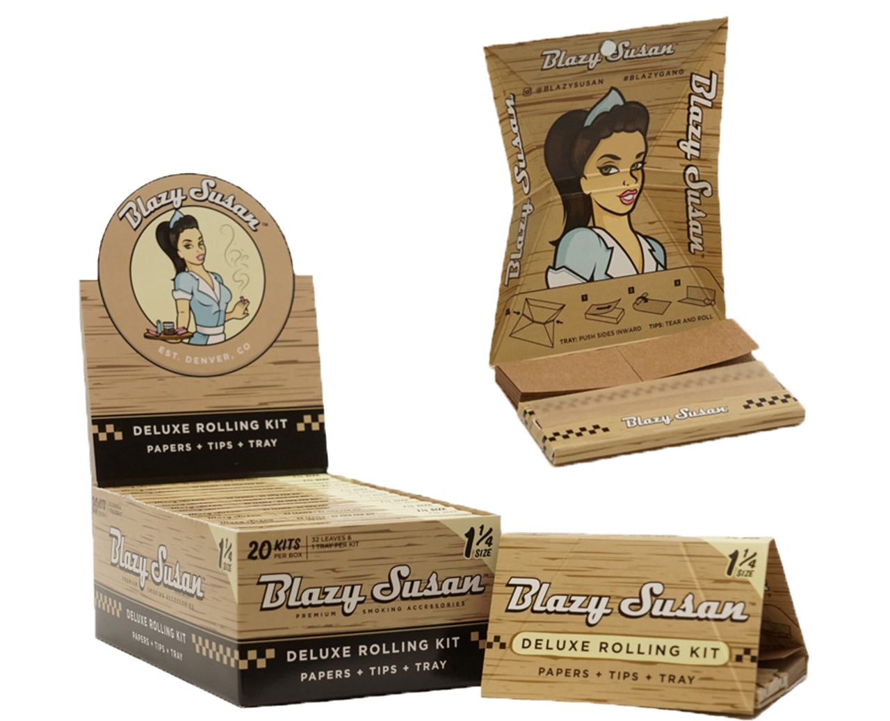 Blazy Susan - Unbleached Deluxe Rolling Kits | 1 1/4 | 20ct