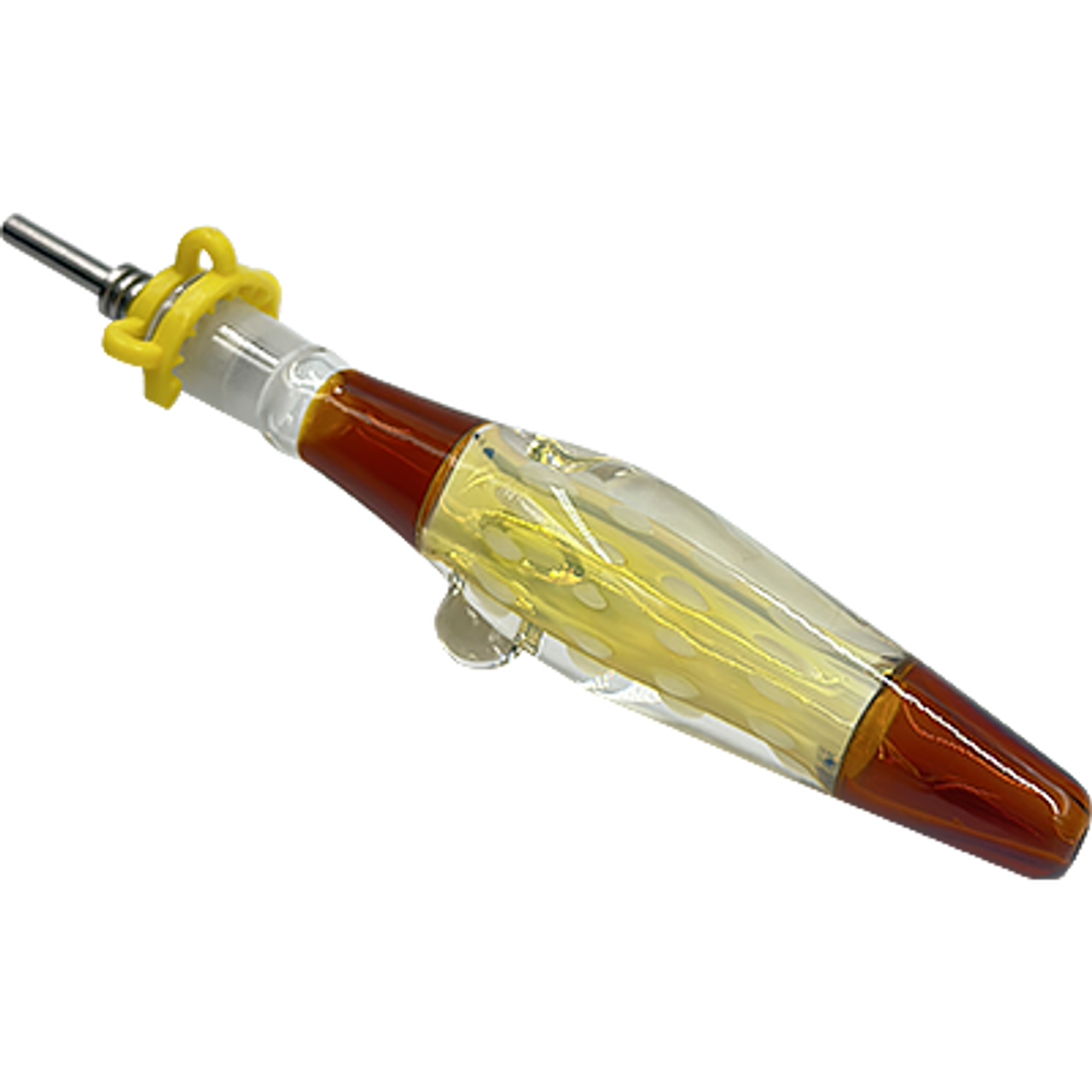 Freezable Glycerine Glass Nectar Collector - Amber -SmokeDay