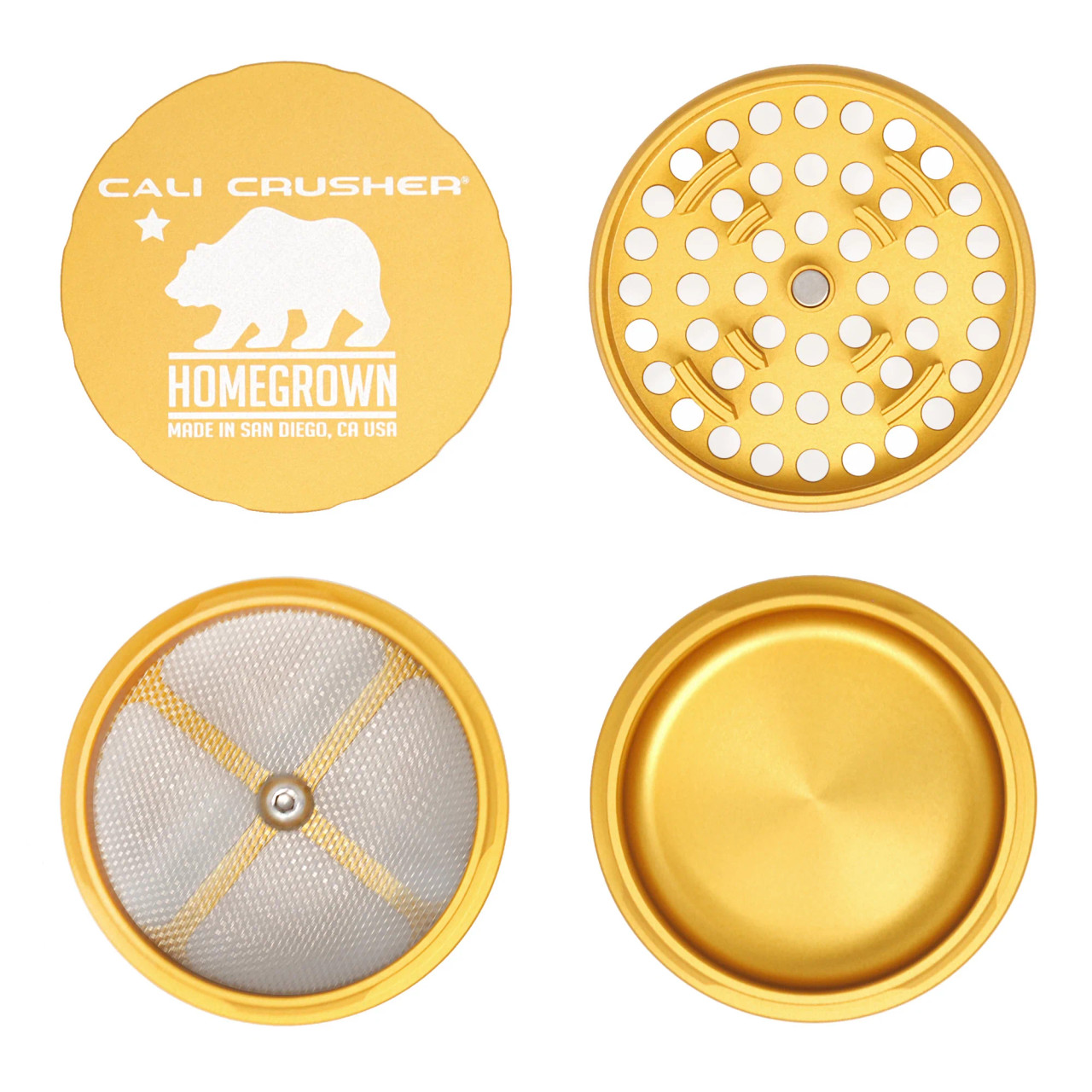 Cali Crusher Homegrown 2.35" 4-Piece Grinder | Assorted Colors