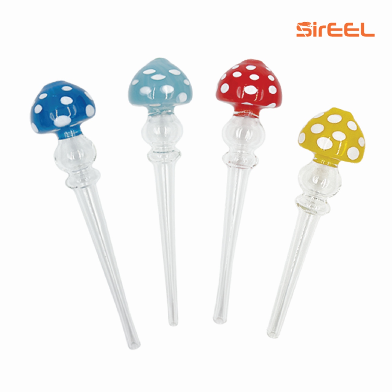 6" SirEEL Mushroom Mouth Dab Straw | Assorted Colors