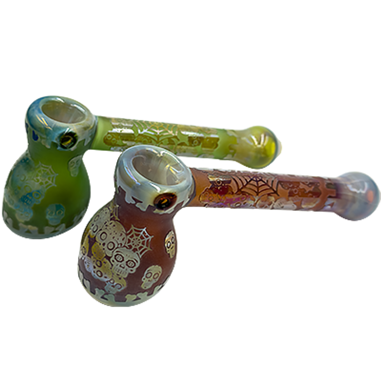 6.5" SirEEL Etched Design Hammer Bubbler | Assorted Designs