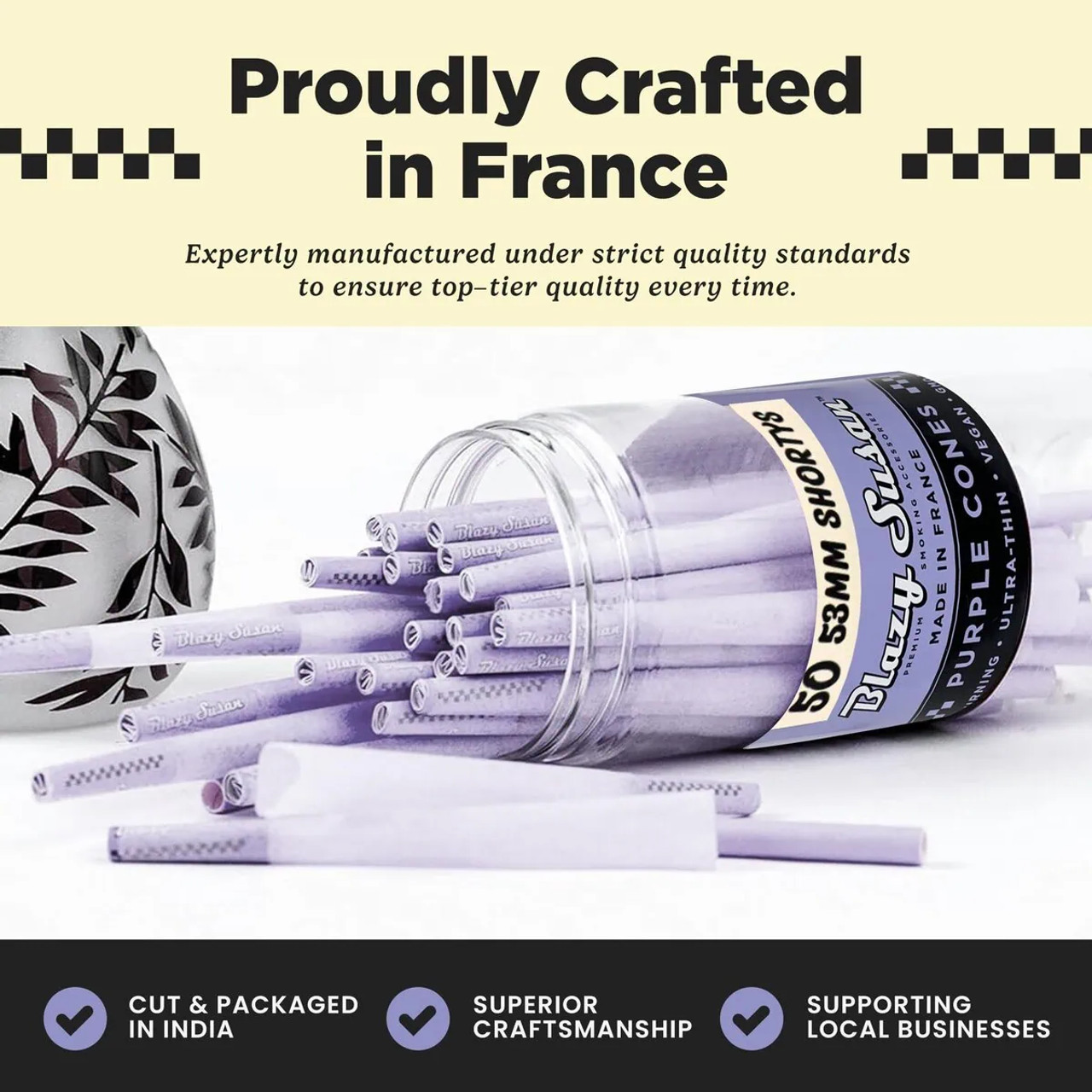 Blazy Susan - 50pk Purple Mini Cones, 53mm Blazy Susan - 50pk Purple Mini Cones, 53mm