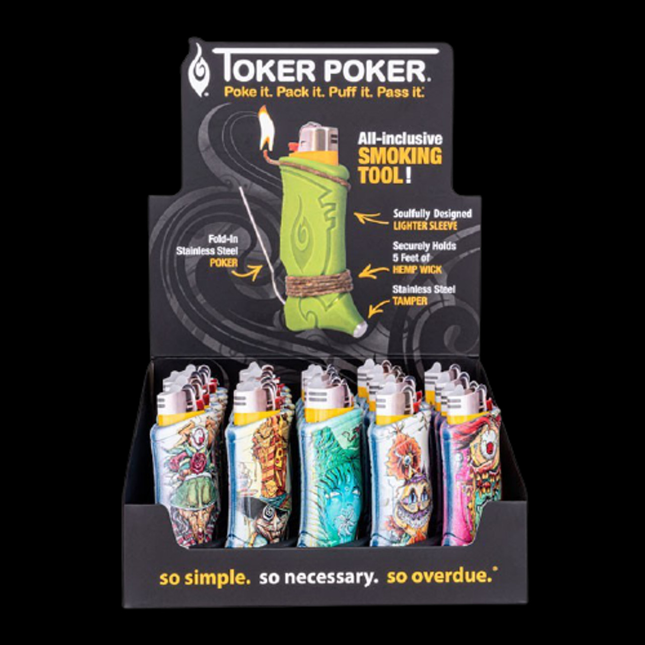 Toker Poker Lighter Multi-Tool Alice in Wonderland Series (25x Pack) -  Magma Holding Inc