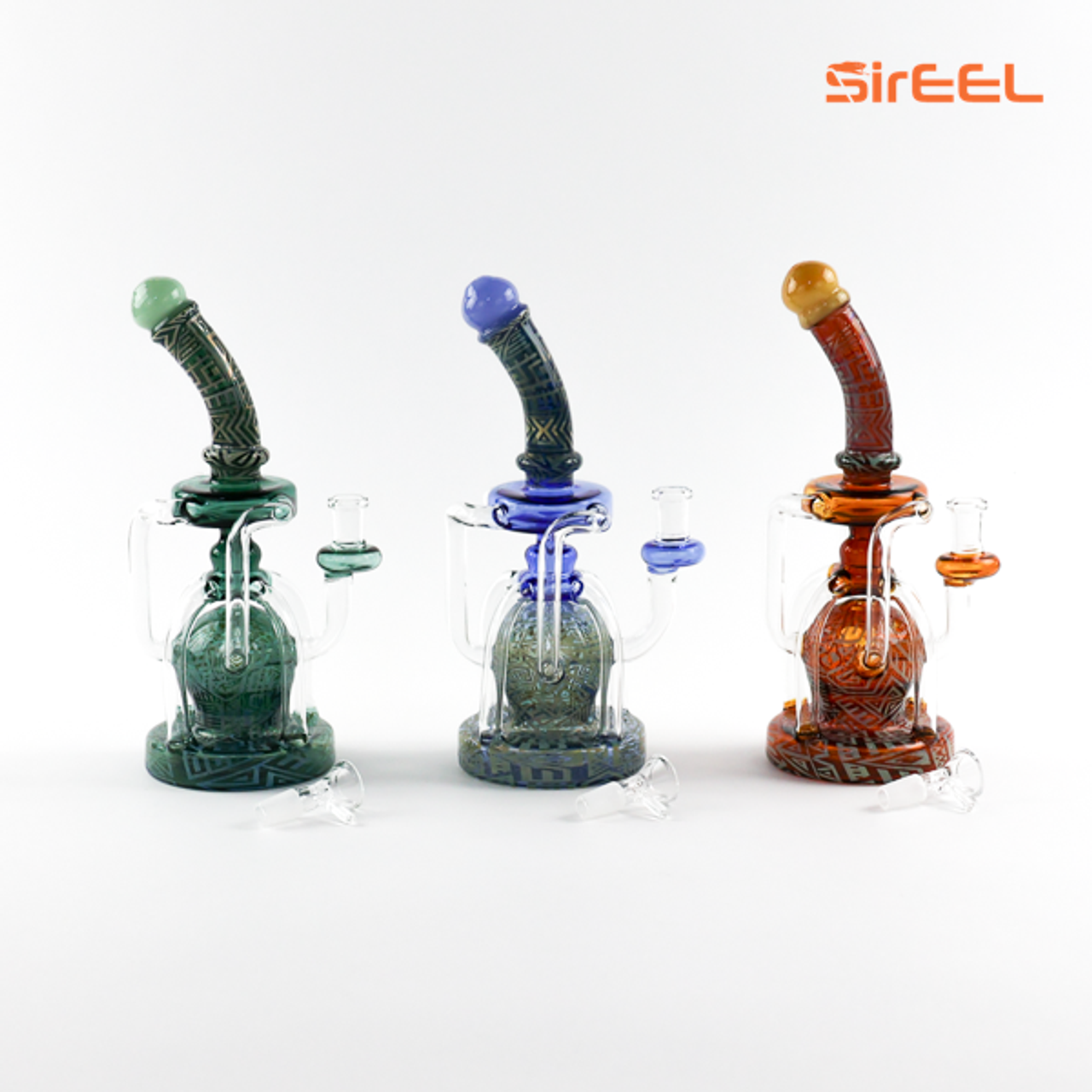 10" SirEEL Etched 7x Recycler Rig | Assorted Colors