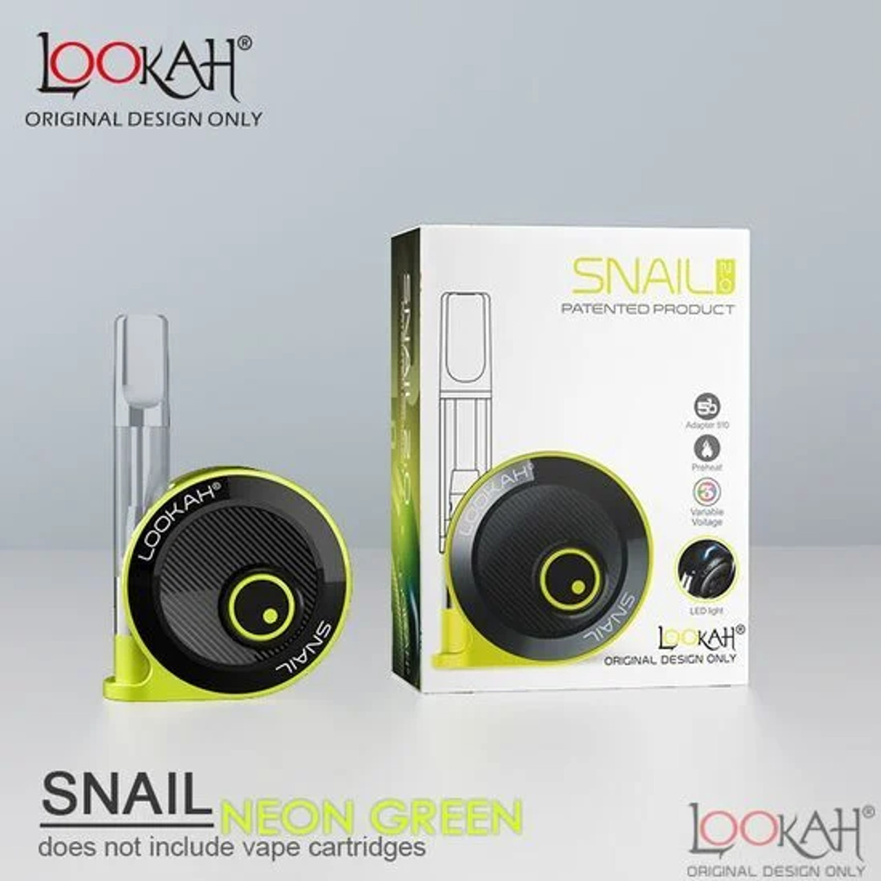 Lookah - Snail 2.0 350mAh Variable Voltage Battery, Neon Green