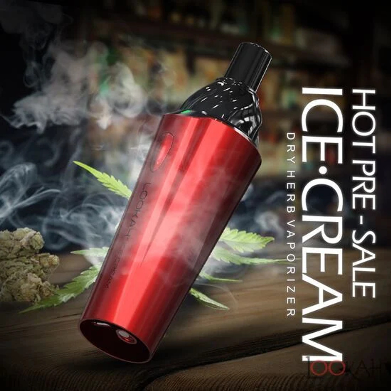 Lookah - Ice Cream 950mAh Dry Herb Device, Red