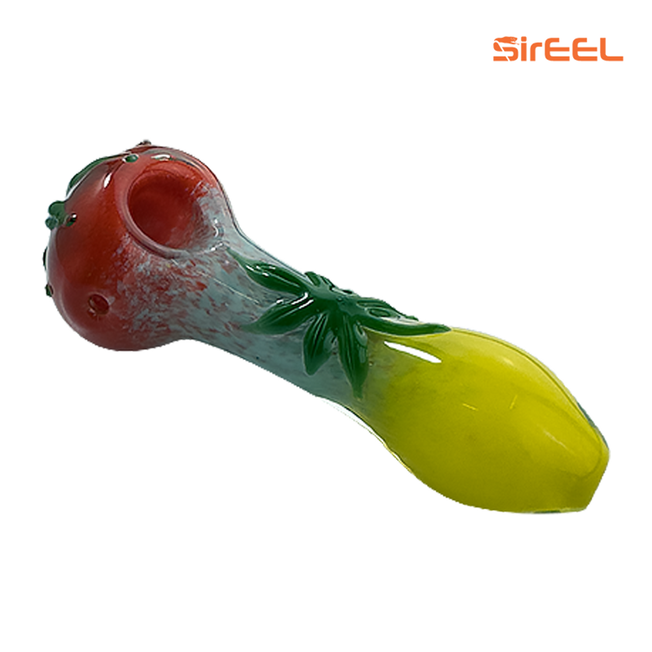 4" SirEEL Multi-Frit 3D Leaf Spoon | Assorted Colors