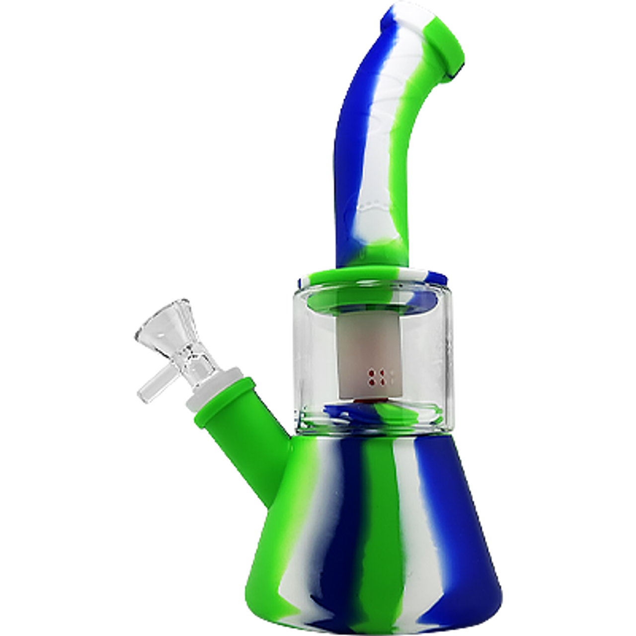 9" Silicone Beaker Bong/Rig with Shower Perc | Assorted Colors