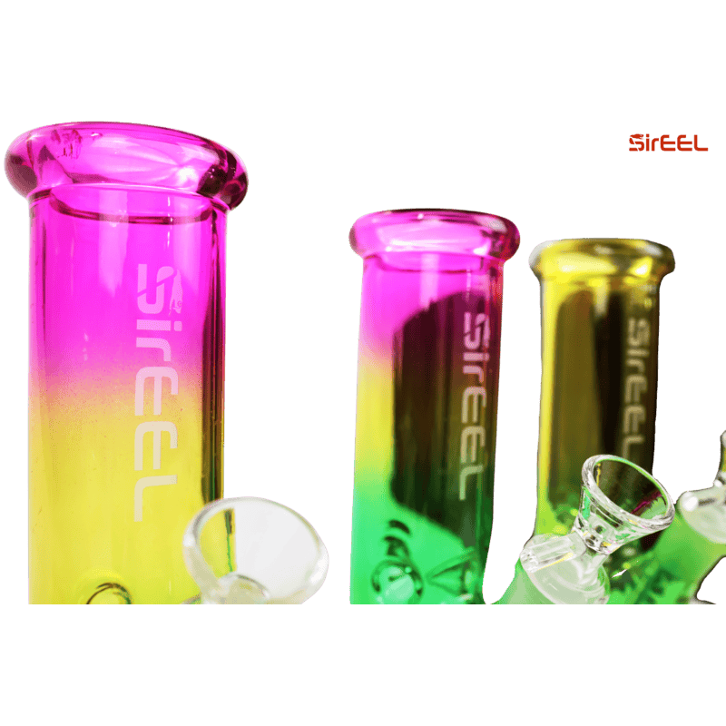 SirEEL - 10" Straight Rainbow Gradient Bong, Assorted Colors