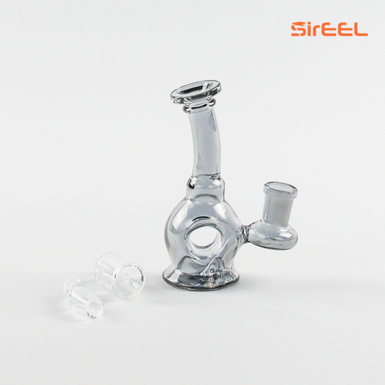 5" SirEEL Iridized Donut Mini Rig | 14mm Quartz Banger Included - Assorted Colors