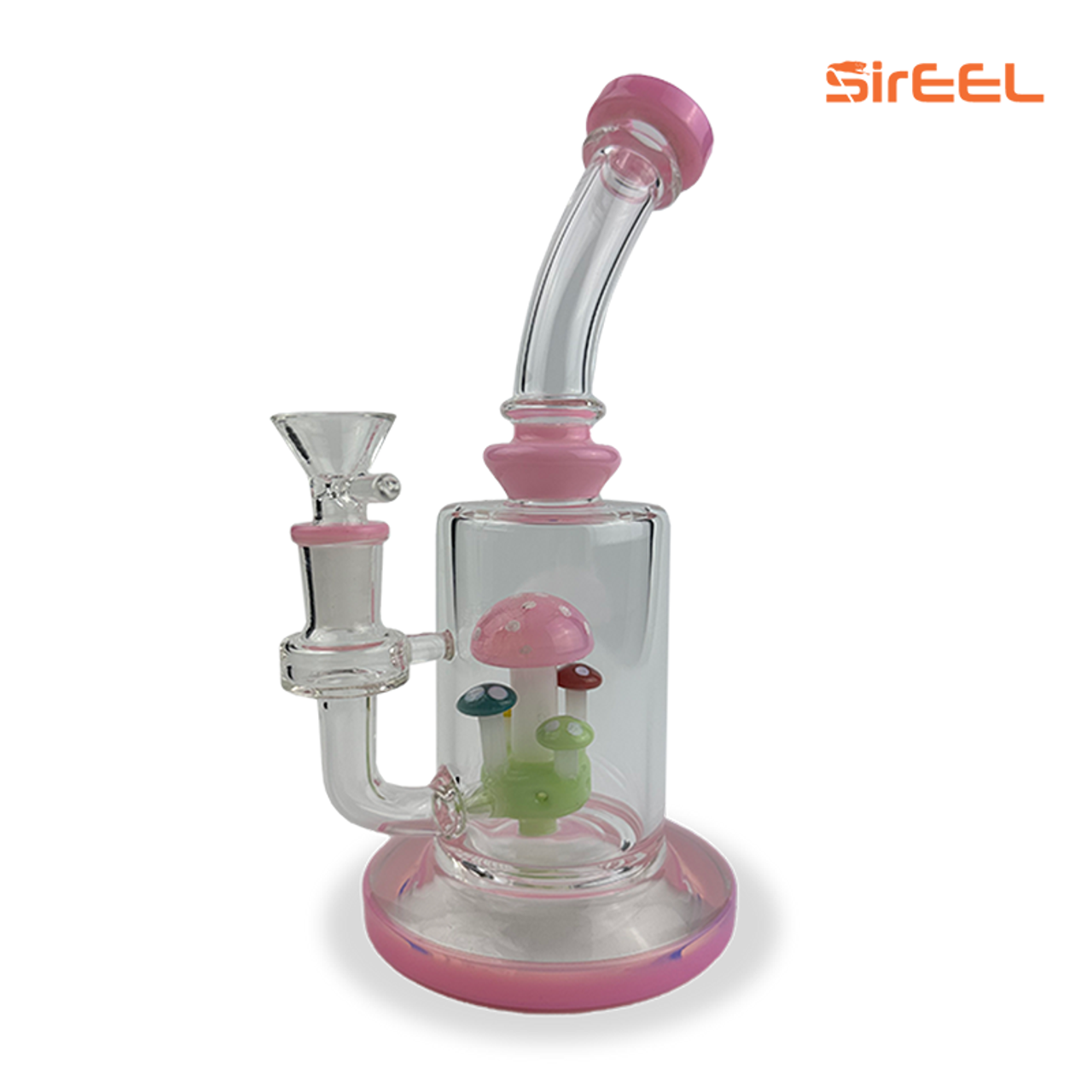 SirEEL - 9" Mushroom Perc Bent Rig, 14mm Flower Bowl Included