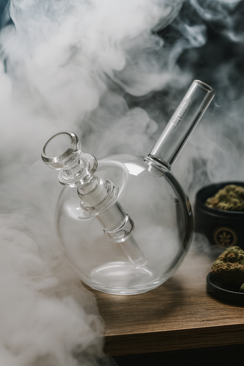 GRAV - 3" Spherical Pocket Bubbler, Clear (AI Generated)