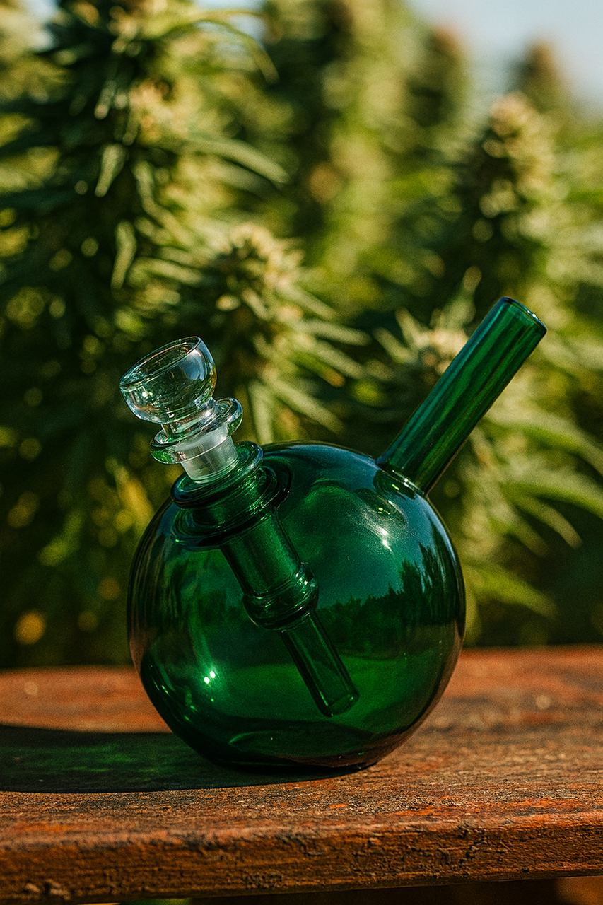 GRAV - 3" Spherical Pocket Bubbler, Lake Green (AI Generated)