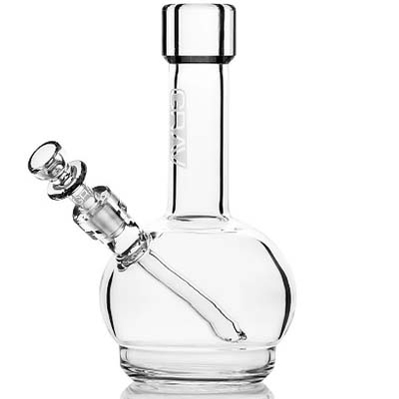 GRAV Mini Round Base Water Pipe | Clear