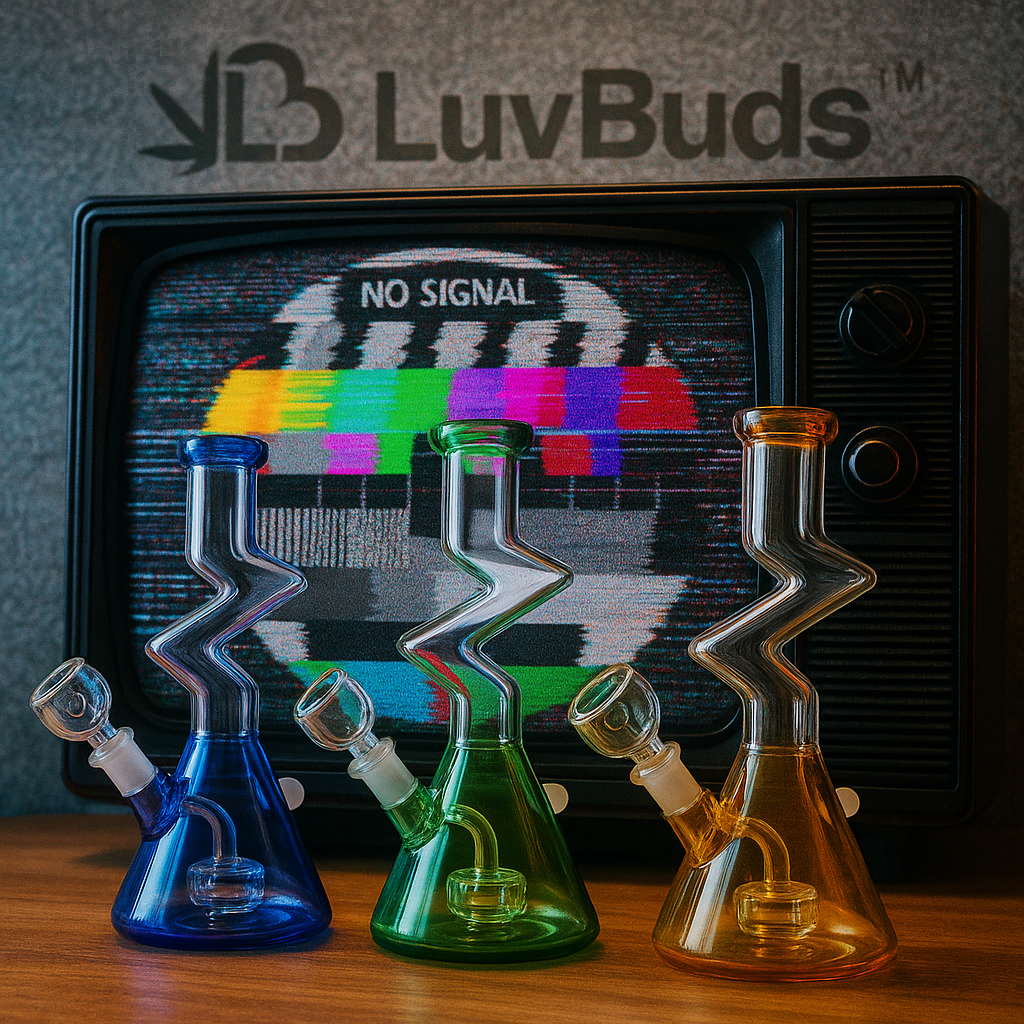 LuvBuds - 7" Zong Style Beaker Bong with Flower Bowl, Assorted Colors May Vary (Generated with AI which can make mistakes)