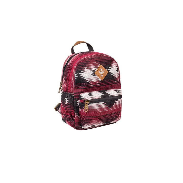 The Shorty - Smell Proof Mini Backpack - Maroon Pattern