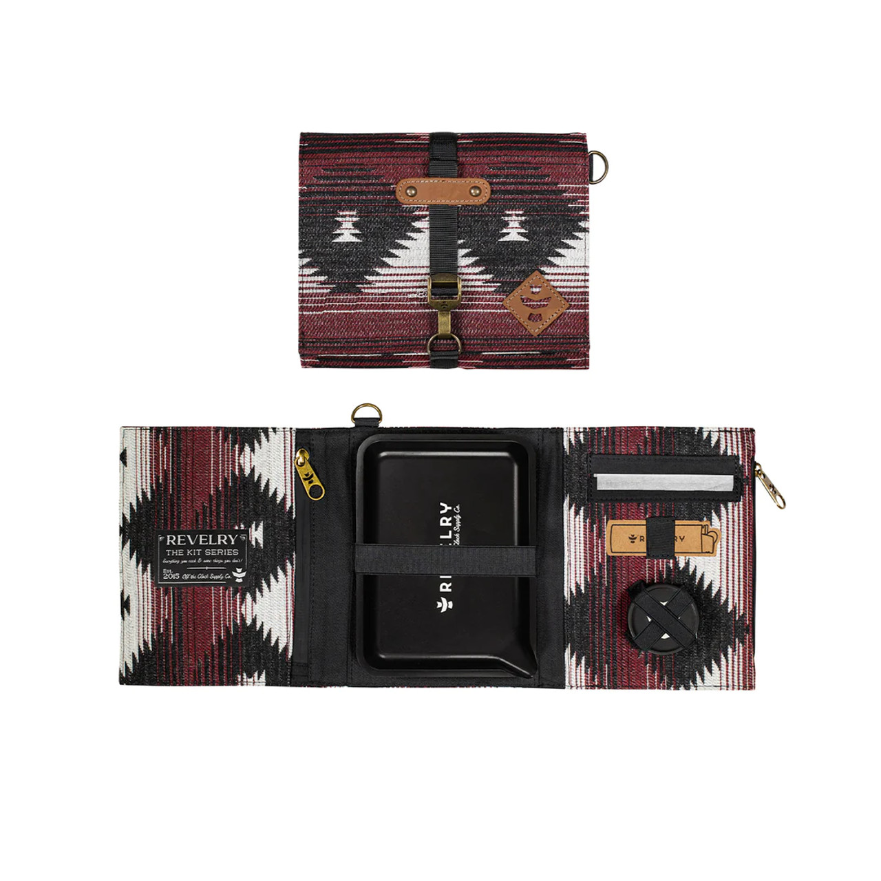 The Rolling Kit - Smell Proof Kit - Maroon Pattern