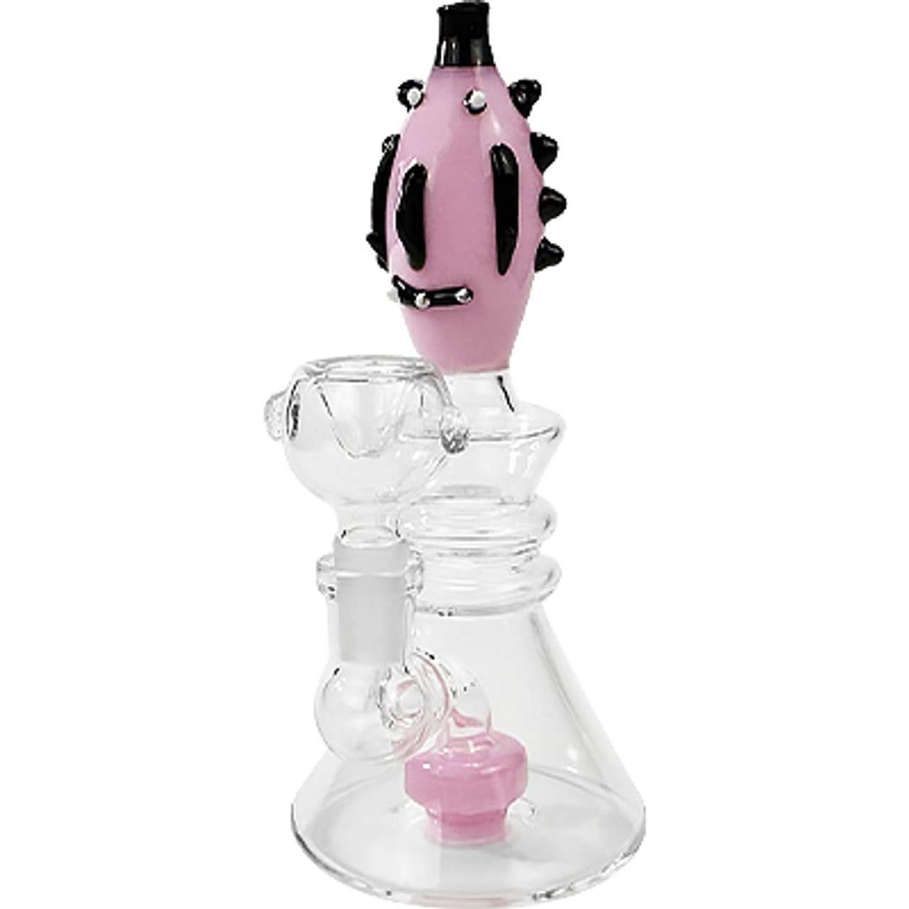 7" Beaker Bong with Shower Perc and FaceMelt Design | Assorted Colors