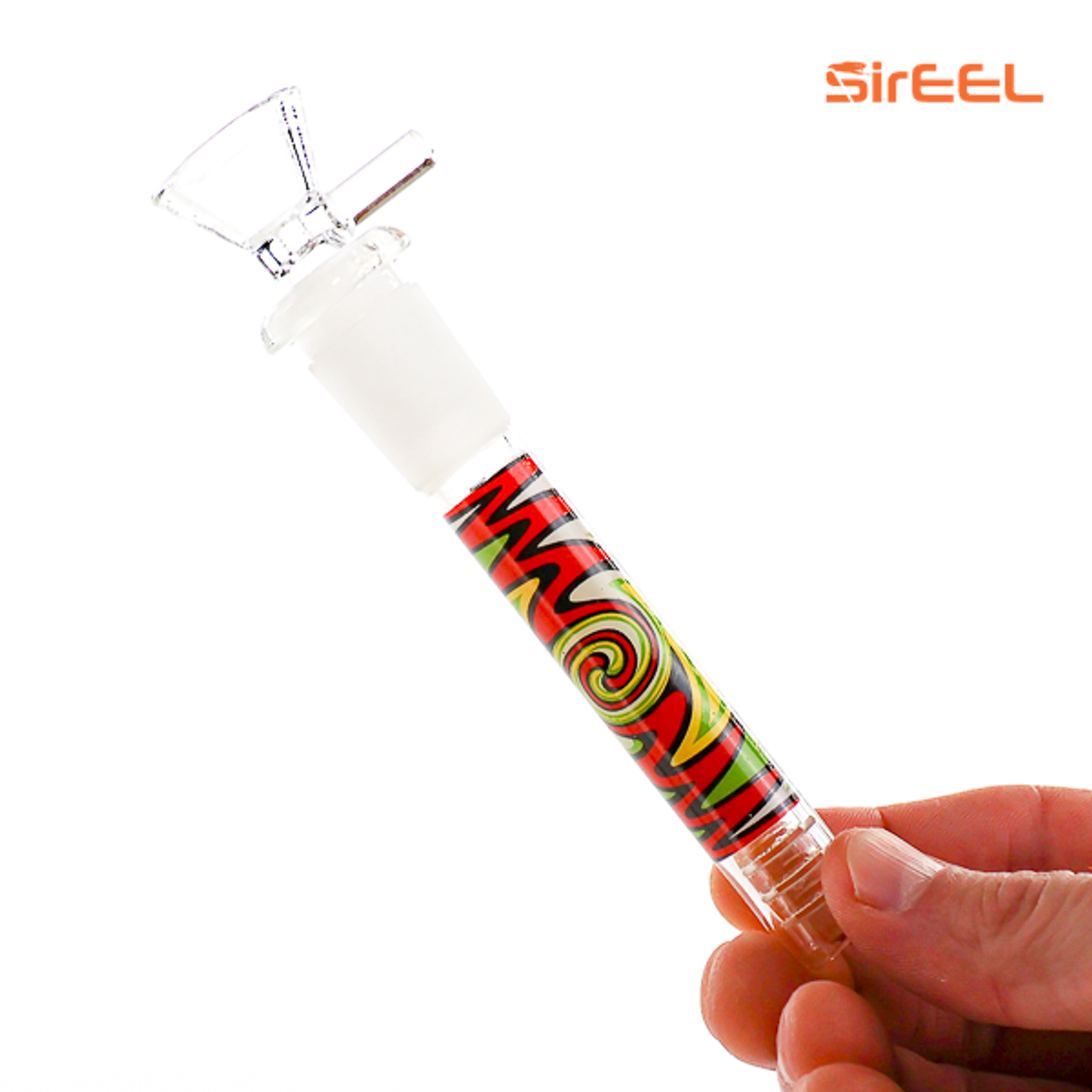 SirEEL - 10" 3-Section Wig-Wag Beaker Bong with Flower Bowl, Assorted Colors May Vary