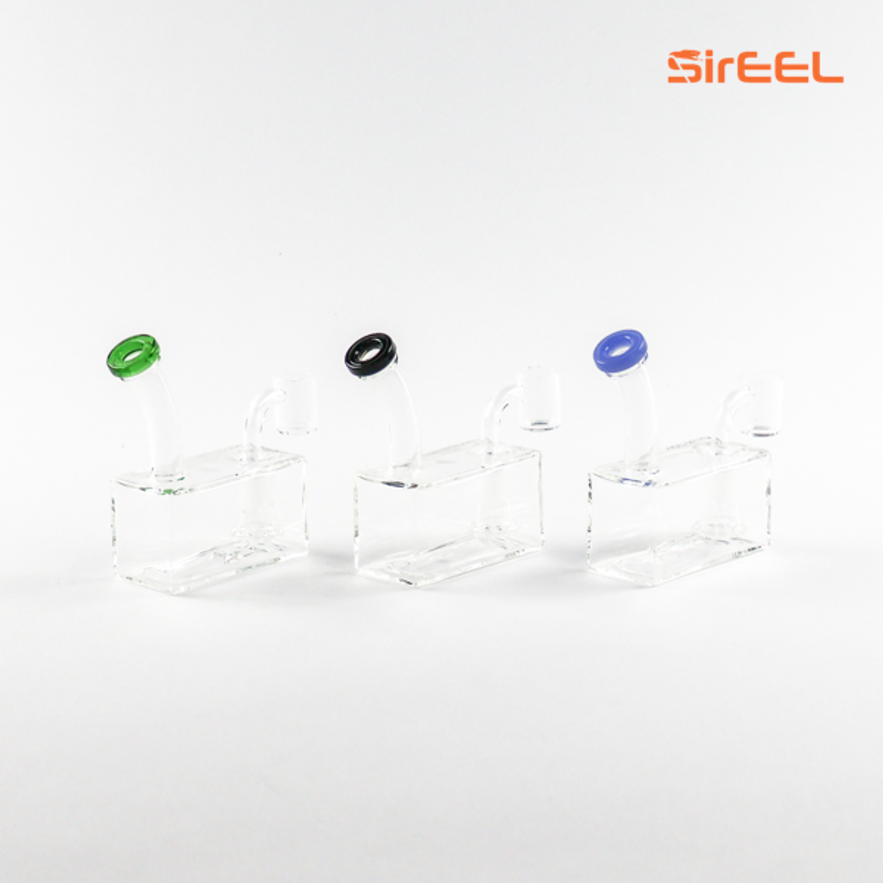 5" SirEEL Showerhead Cube Rig with Banger | Assorted Colors