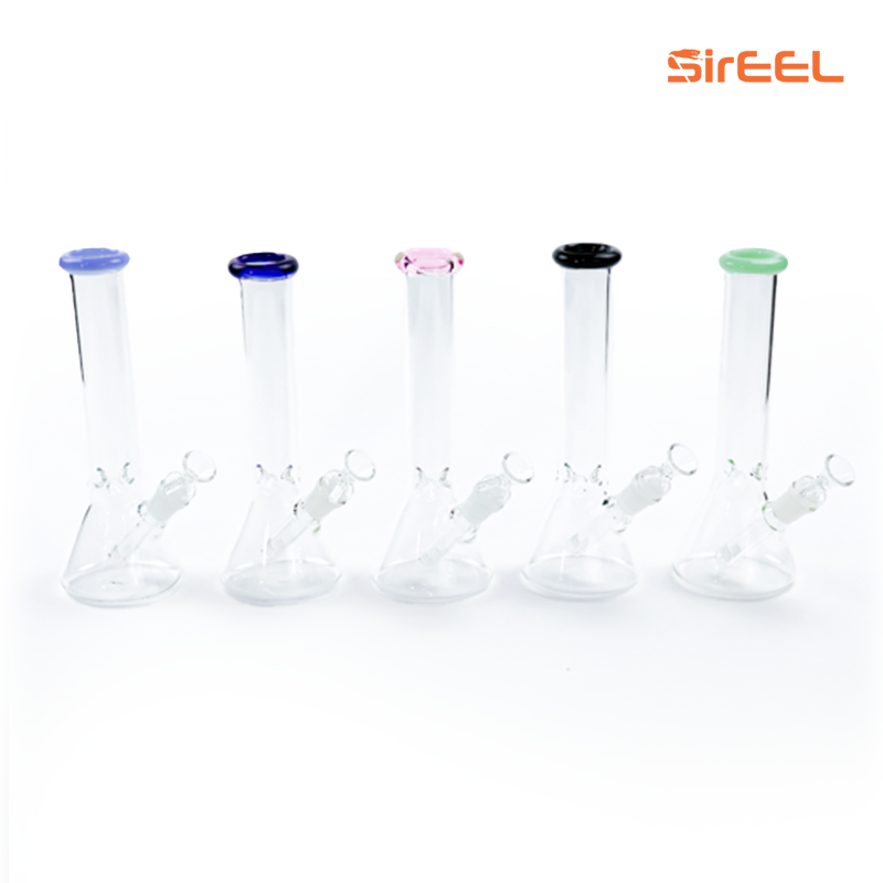 SirEEL - 10" Color Lip Beaker Bong and Flower Bowl, Assorted Colors