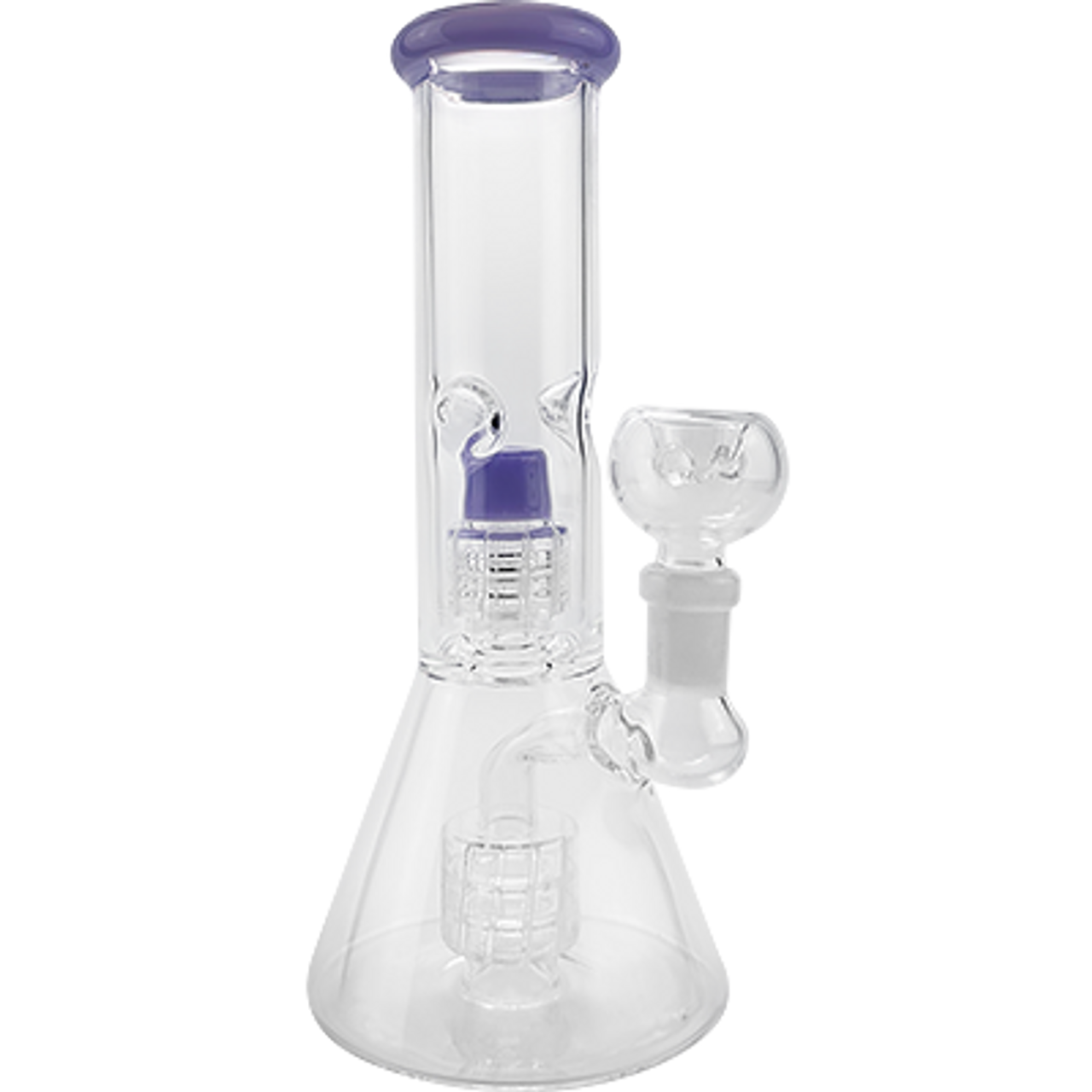 8" 2x Matrix Showerhead Perc Bong | Assorted Colors | Comes with Flower Bowl