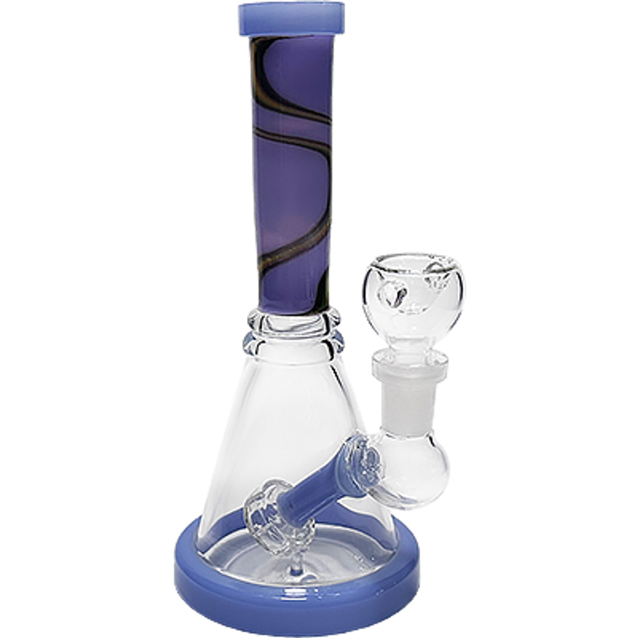 LuvBuds - 8" Wig Wag Neck Shower Perc Beaker Bong, Assorted Colors May Vary LuvBuds - 8" Wig Wag Neck Shower Perc Beaker Bong, Assorted Colors May Vary