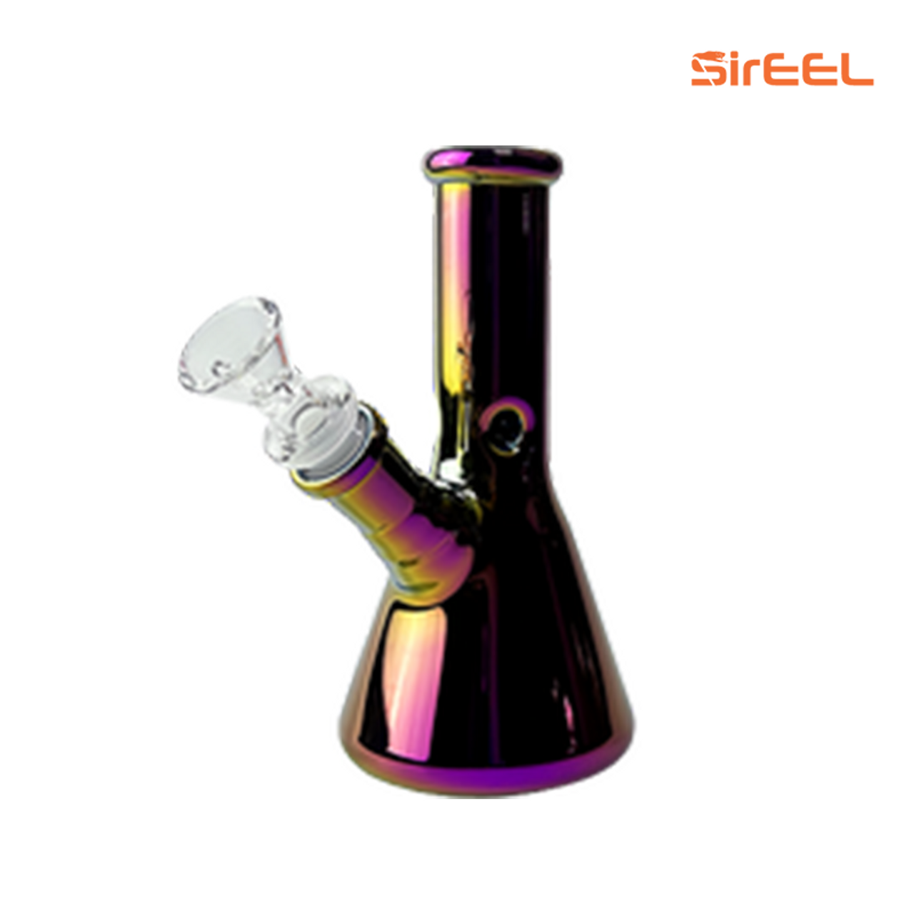 6.5" SirEEL Electroplated Beaker Bong with Flower Bowl | Assorted Colors