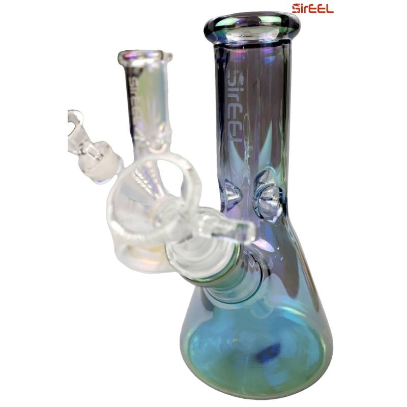 SirEEL - 6.5" Electroplated Beaker Bong with Flower Bowl, Assorted Colors May Vary