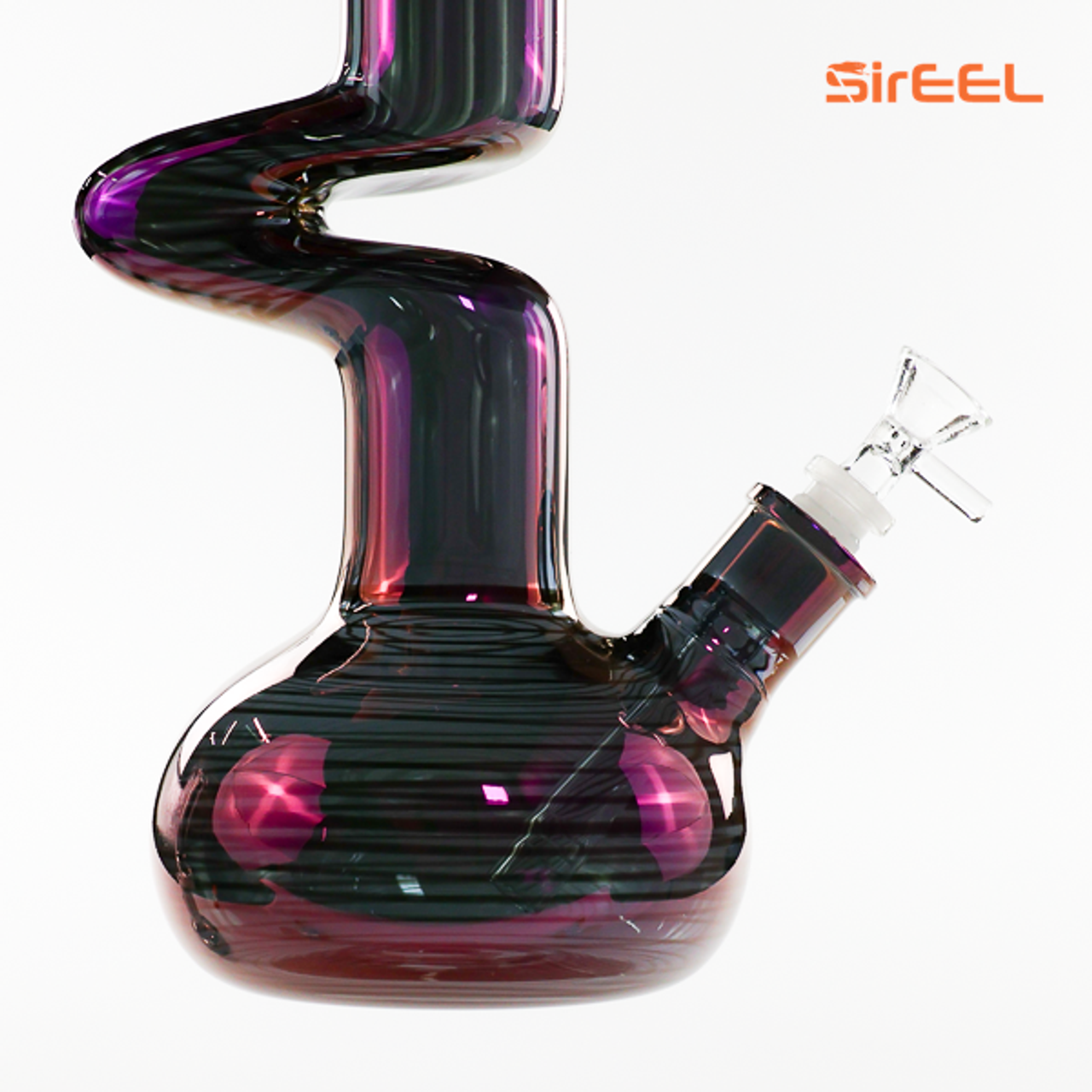 SirEEL - 14" Electroplated Zong Shaped Bong with Flower Bowl, Assorted Colors May Vary