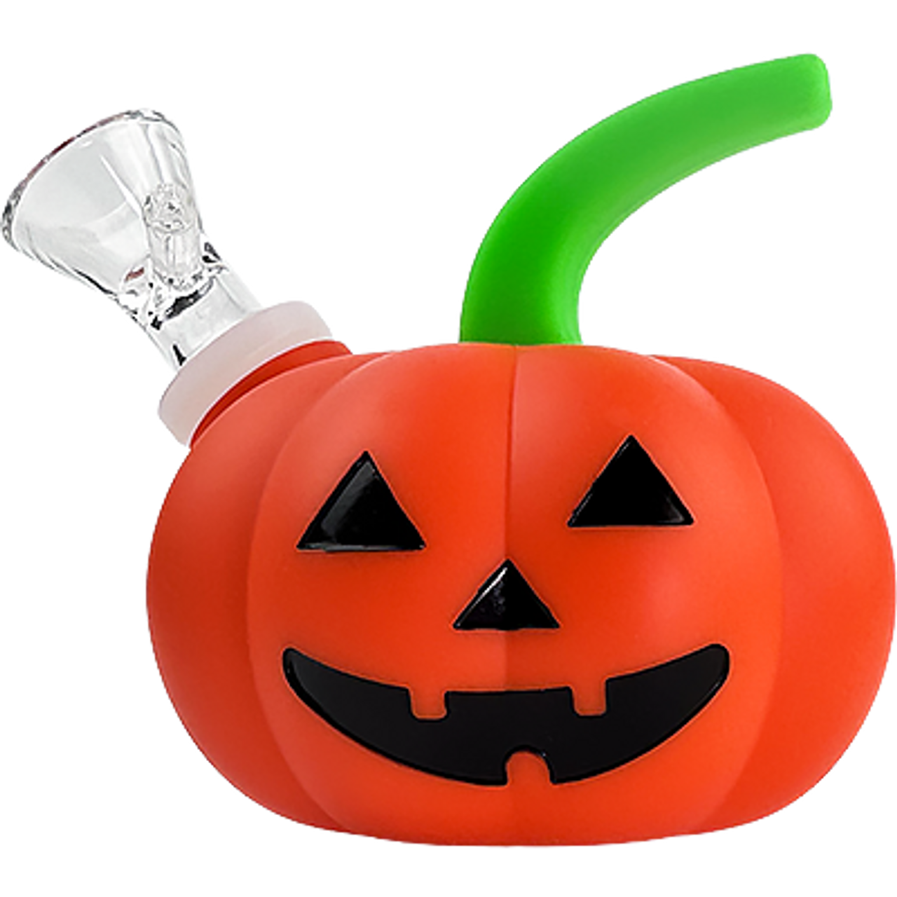 LuvBuds - 4.5" Silicone Jack O'Lantern Bong with Bowl, Assorted Colors May Vary LuvBuds - 4.5" Silicone Jack O'Lantern Bong with Bowl, Assorted Colors May Vary