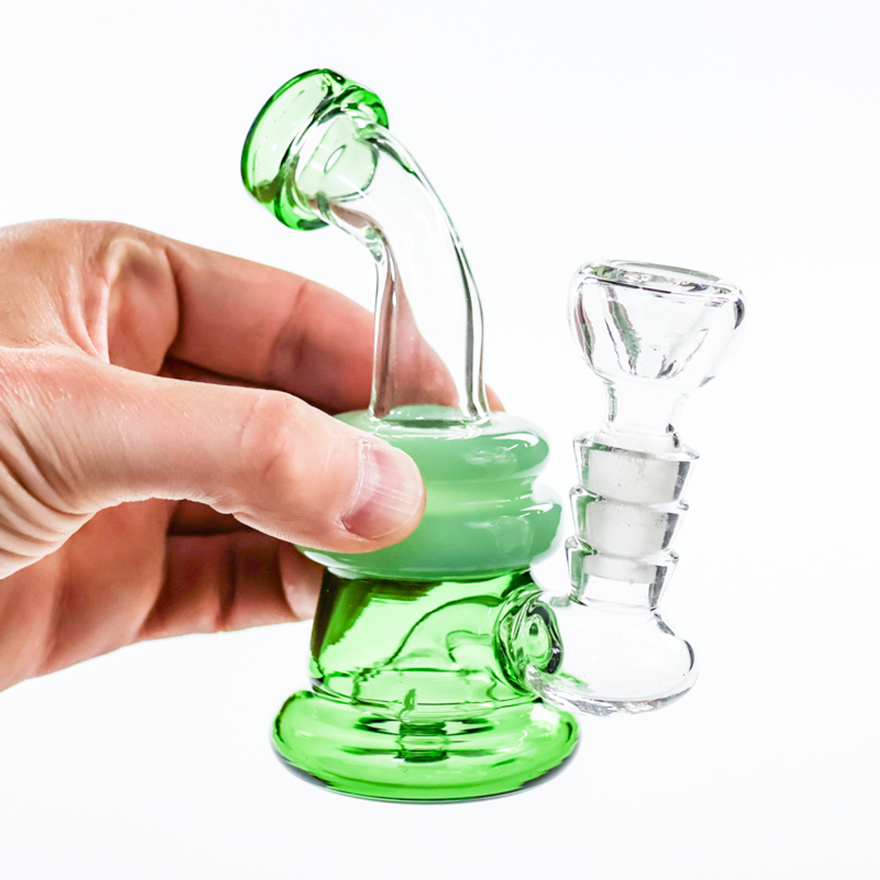 LuvBuds - 5" Maria Mini Shower Perc Bong/Rig with Flower Bowl, Assorted Colors May Vary LuvBuds - 5" Maria Mini Shower Perc Bong/Rig with Flower Bowl, Assorted Colors May Vary