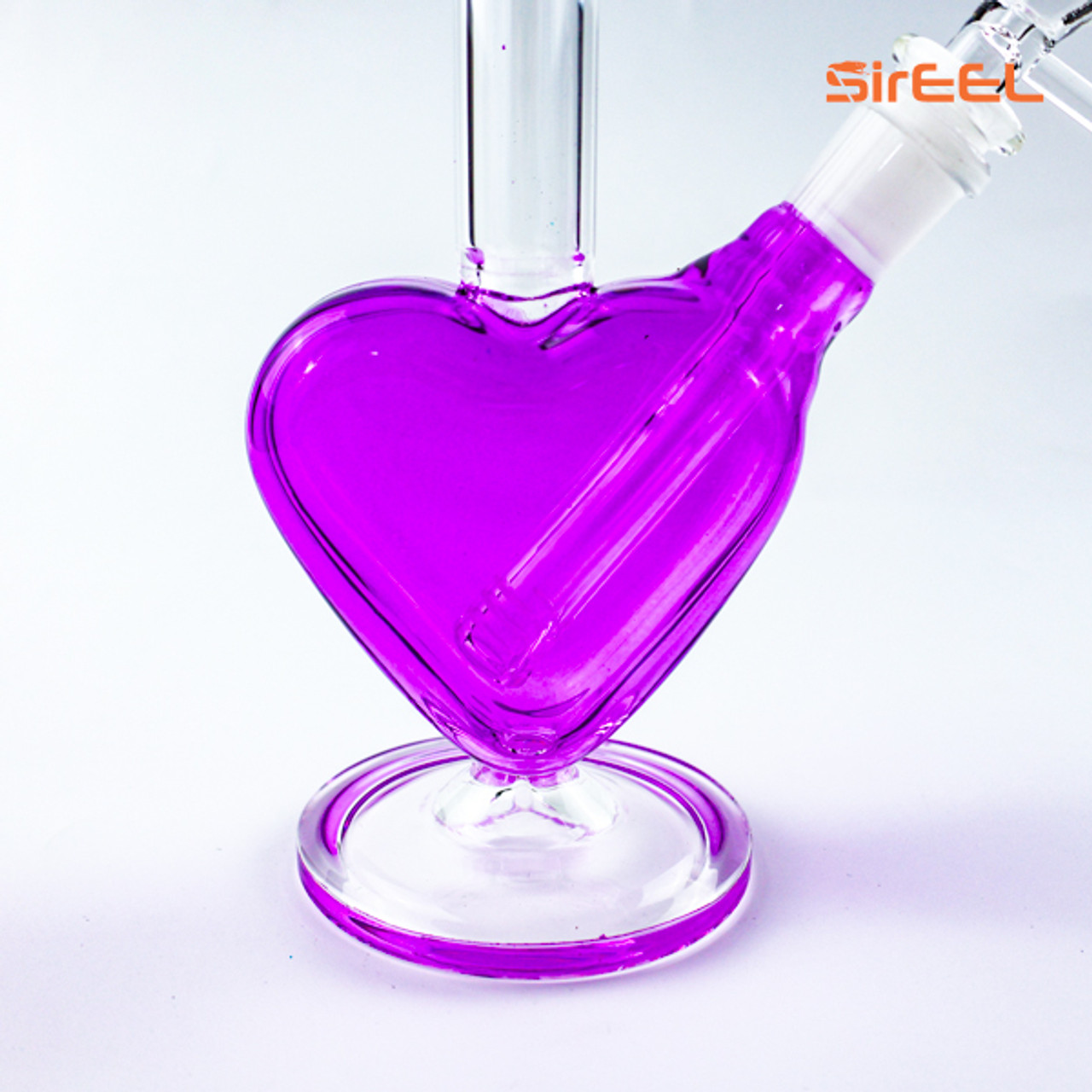 9" SirEEL Heart Shaped Basin Water Pipe with Bowl | Assorted Colors