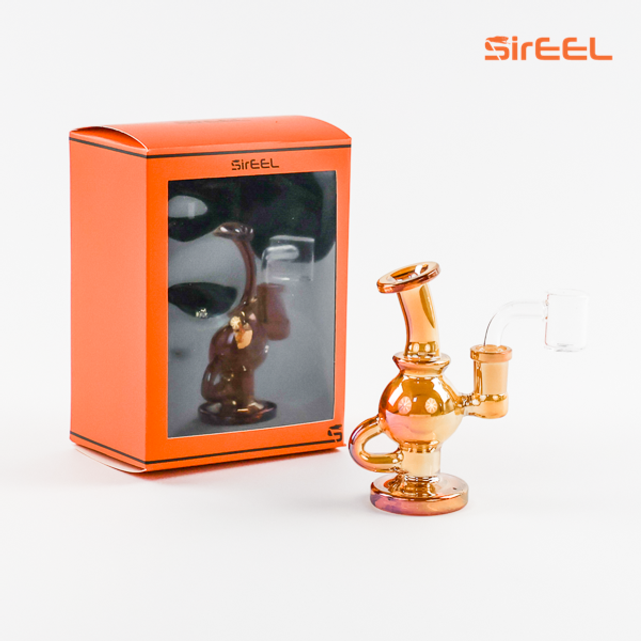 5" SirEEL Iridized Fab-Egg Incycler Bong with Banger | Assorted Colors | Retail Packaging