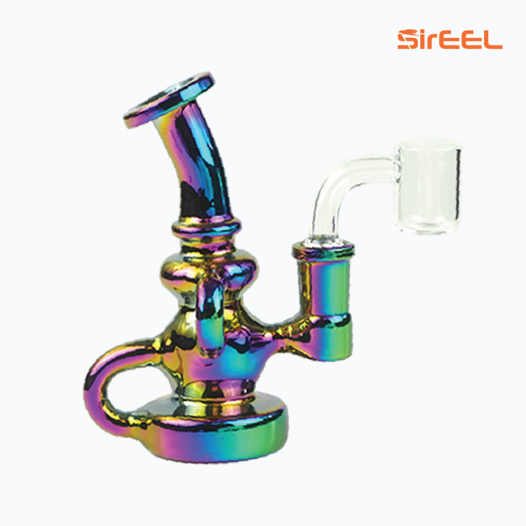 SirEEL - 5" Klein Stein Iridized Recycler Rig, 14mm Quartz Banger Included, Retail Packaging