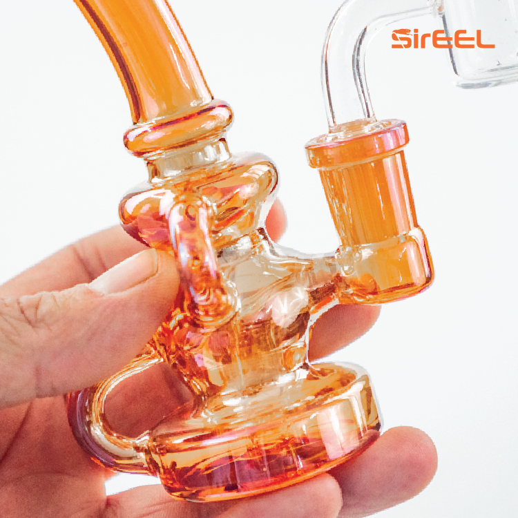 SirEEL - 5" Klein Stein Iridized Recycler Rig, 14mm Quartz Banger Included, Retail Packaging