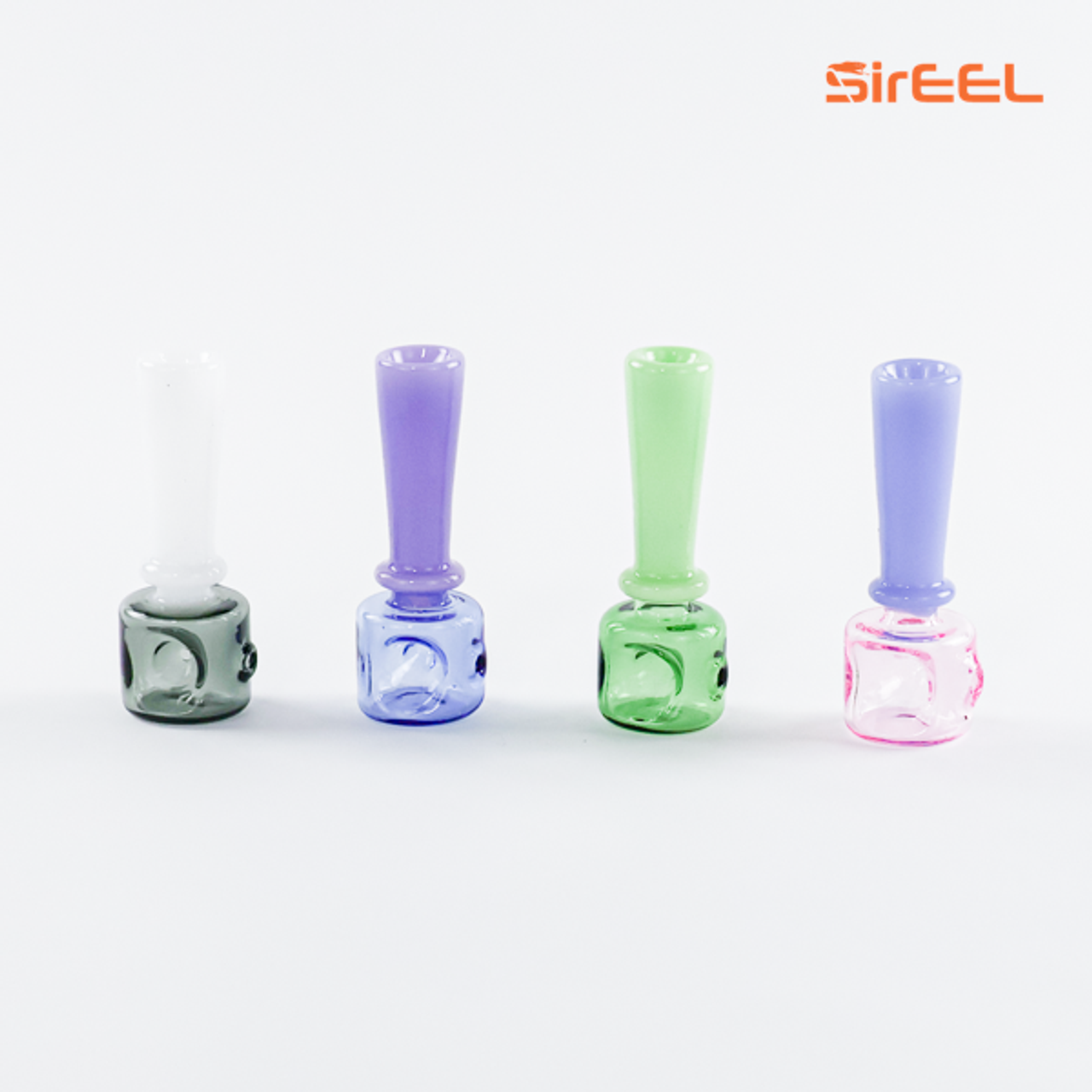 4.25" SirEEL Stacked Geometric Hand Pipe | 6 Units | Assorted Colors | Retail Packaging