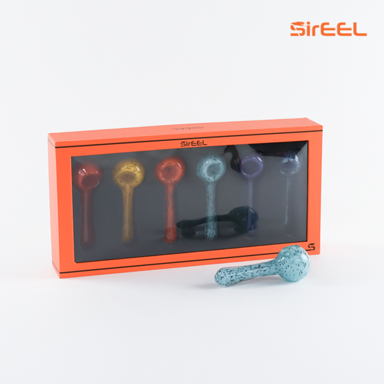 4.5" SirEEL Melting Color Fritted Spoon Pipe | 6 Units | Assorted Colors | Retail Packaging