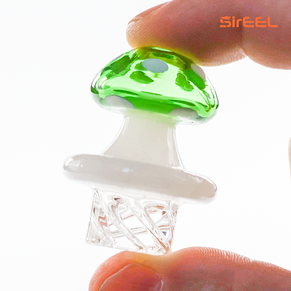 SirEEL - 12pk Mushroom Helix Spinner Carb Cap, Assorted Colors May Vary, Retail Packaging