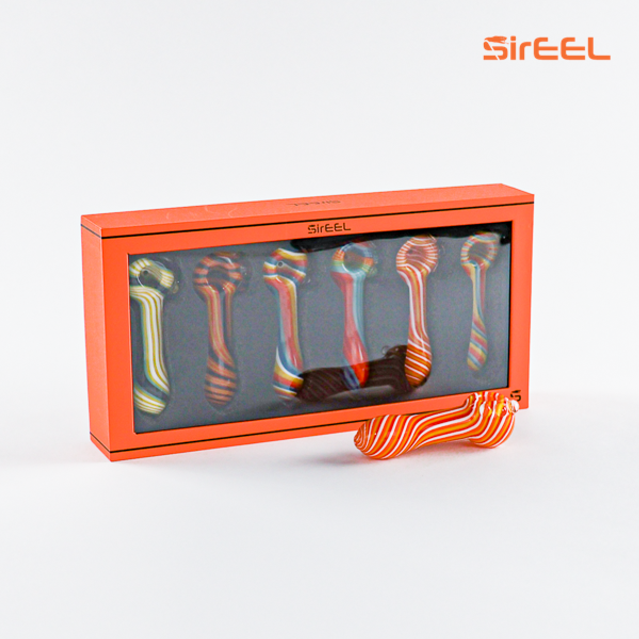 5" SirEEL Full Linework Stripe Spoon | 6 Units | Assorted Colors | Retail Packaging