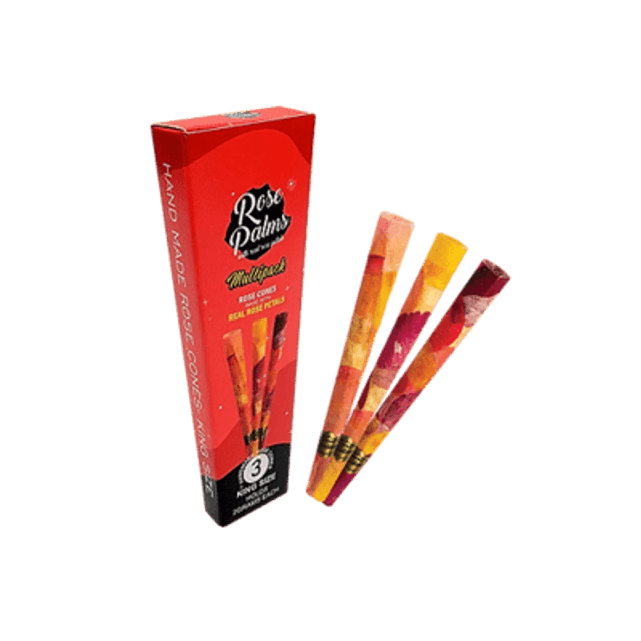 Rose Cones Multipack Mixed Colored Natural 3pk | 15 Units | King Size