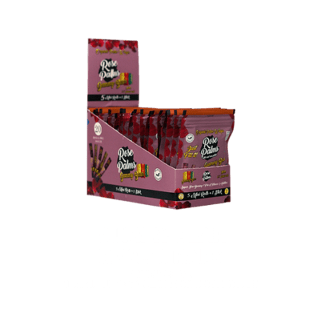Rose Palms Gummy Bear Rose Petal 5pk | 20 Units | 63mm | Mini Size