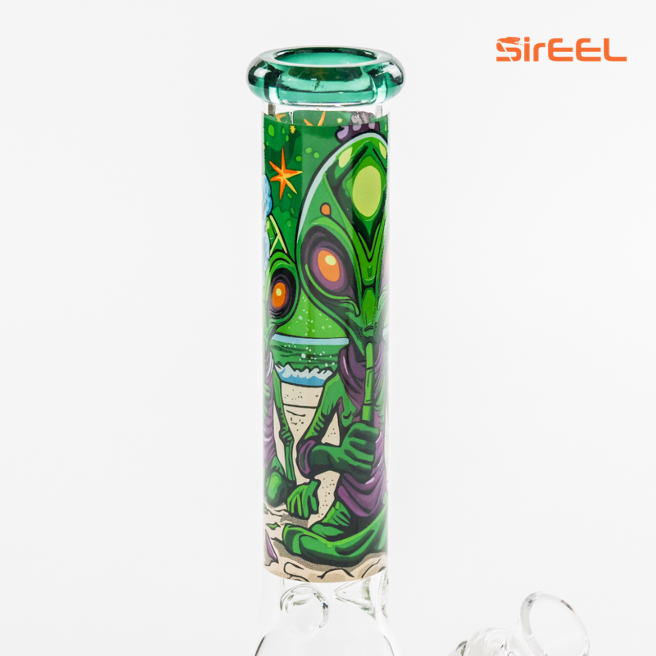 SirEEL - 10" Ancient Alien Beaker Bong with Bowl, Assorted Colors May Vary