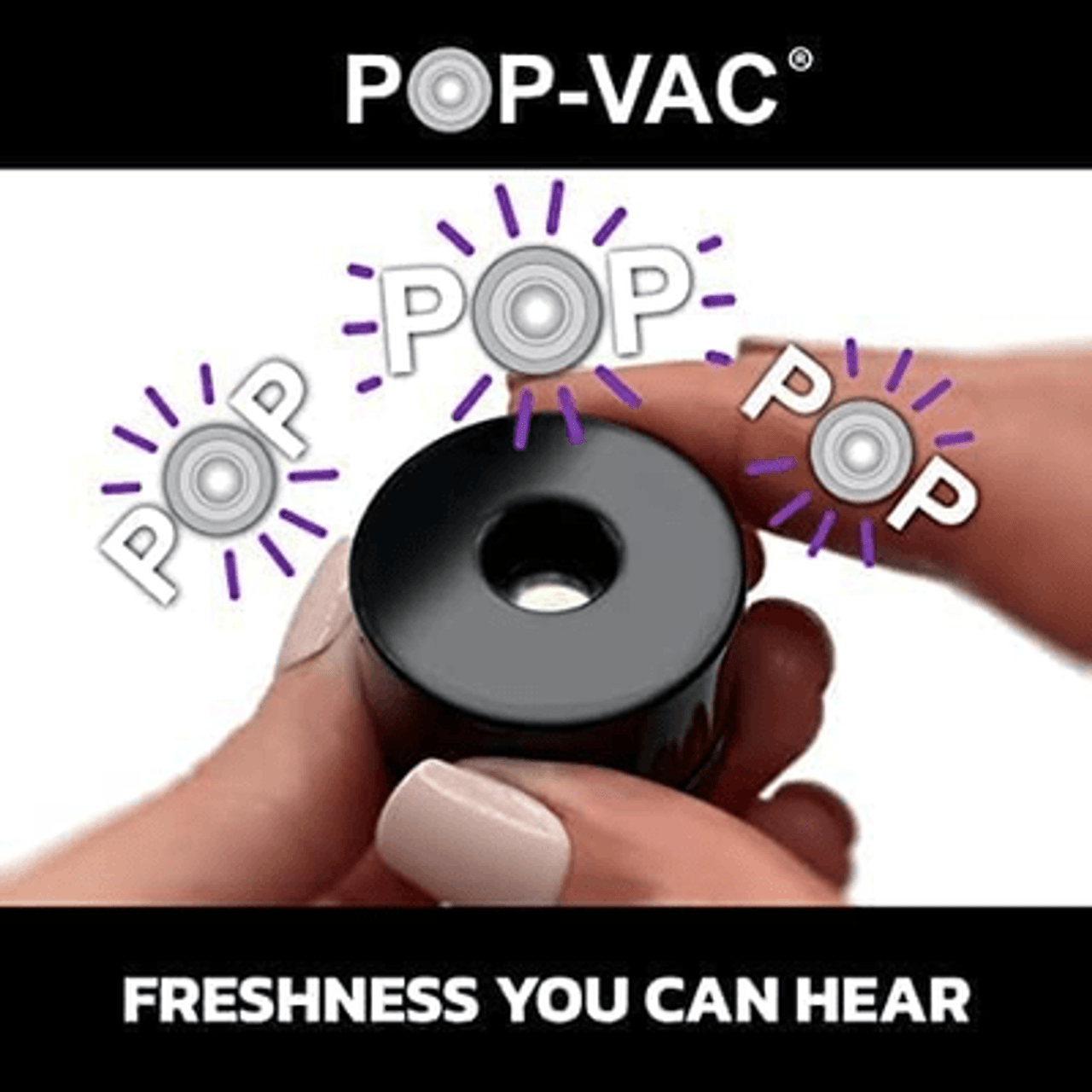 POP-VAC Vacuum Sealed Pop Safe Concentrate Container | 4mL | Black | 504 Unit Bulk Case