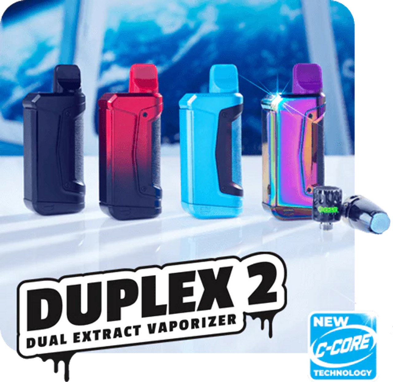 Ooze Duplex 2 – 900 MAh C-Core Vaporizer | Assorted Colors
