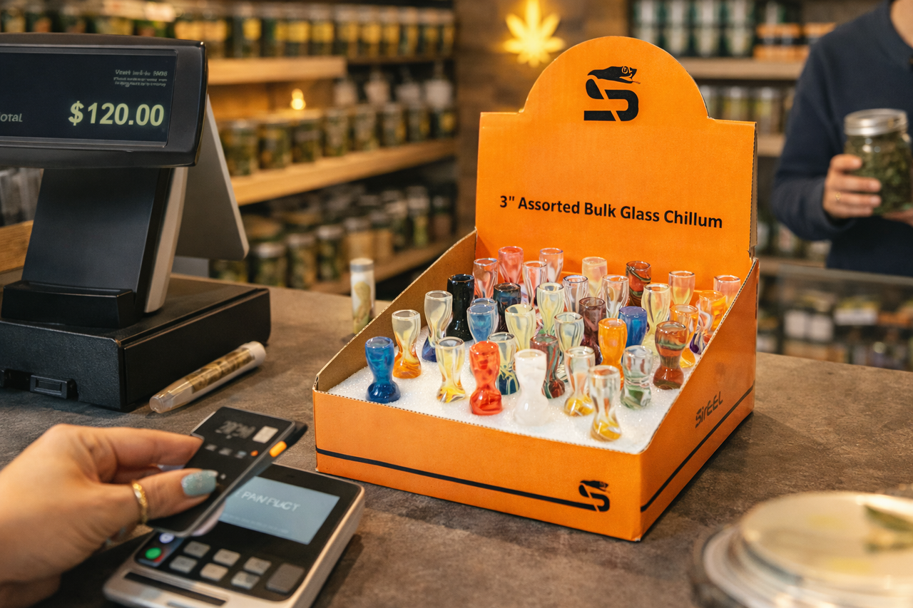 SirEEL - 36pc 3" Assorted Bulk Chillums, Assorted Colors May Vary, Retail Packaging (Generated with AI which can make mistakes)