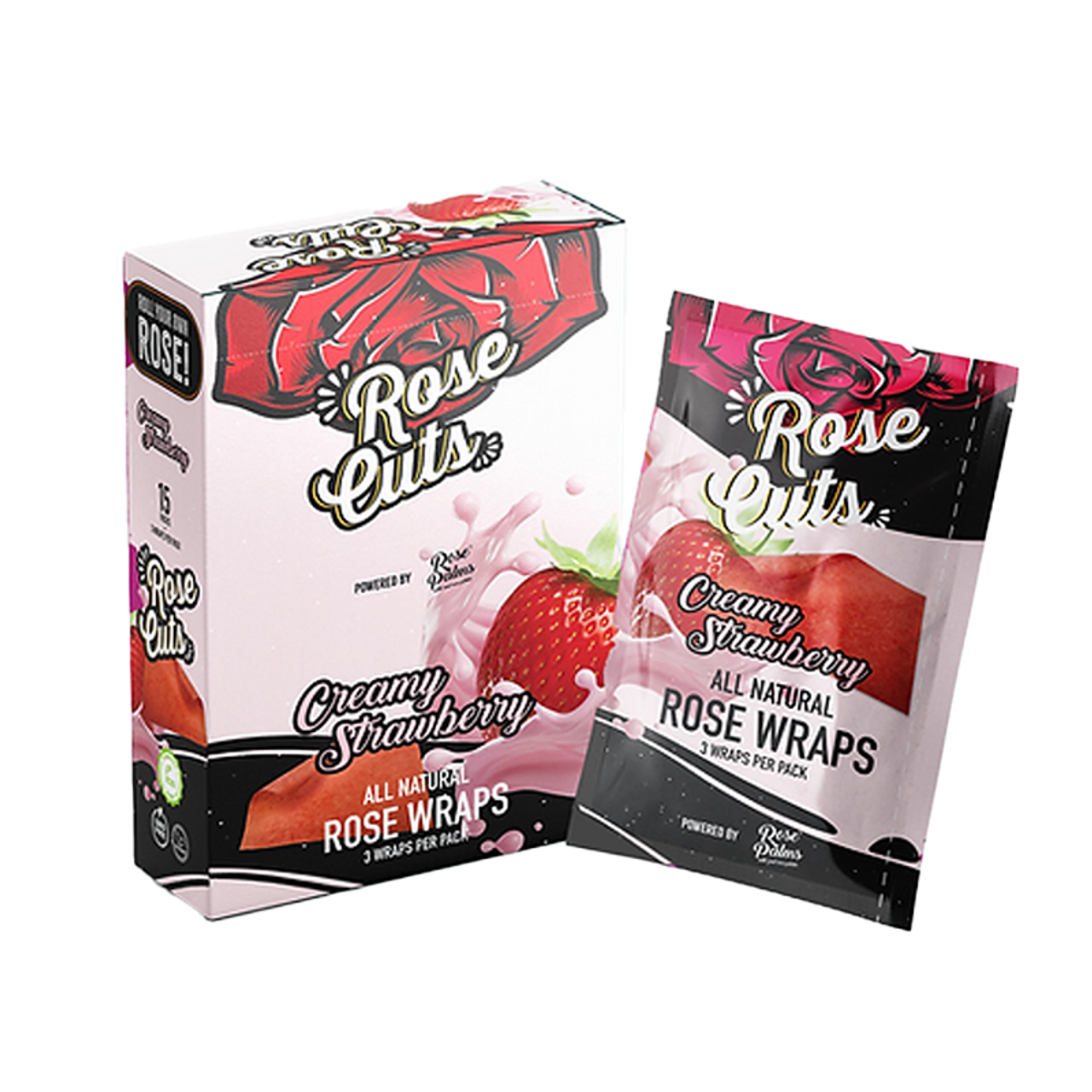 Rose Cuts Pink Wraps | 15ct | 3pk | Creamy Strawberry