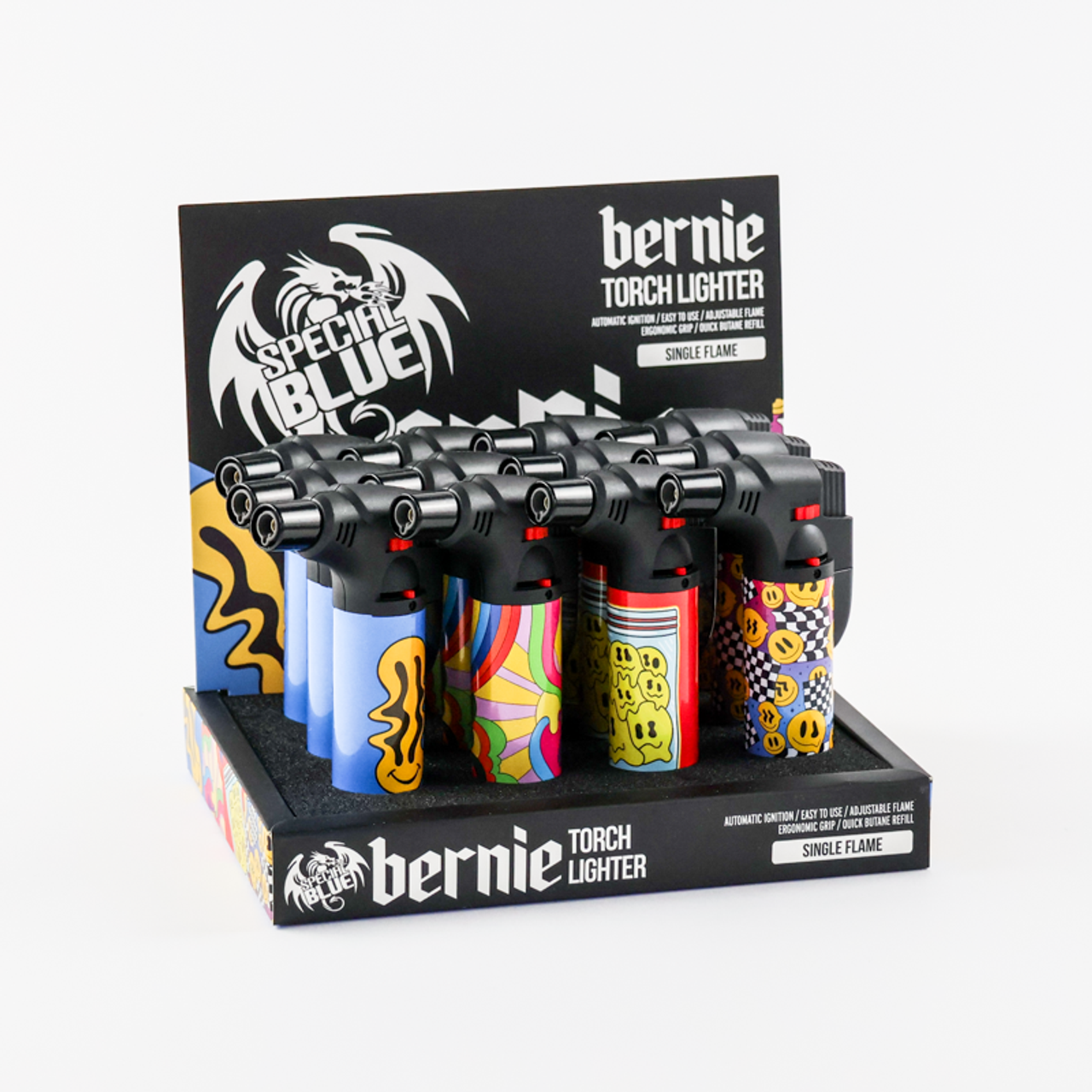 Special Blue Bernie Psychedelic Torch | Assorted Colors | 12 Pack Retail Display