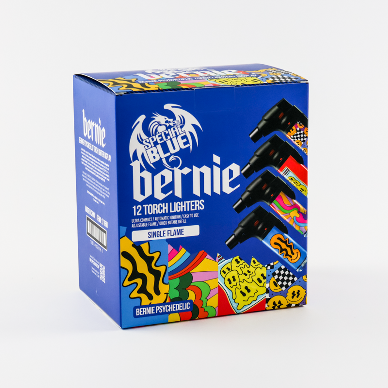 Special Blue Bernie Psychedelic Torch | Assorted Colors | 12 Pack Retail Display